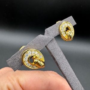 LOT 946 18K gold plated Dior vintage clip on earrings